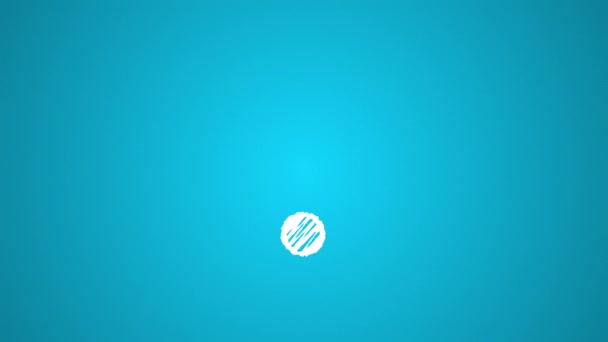 Ikon som ansluter till Wi-Fi-punkt målad med krita, handritad animation 4K — Stockvideo