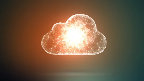 Cloud-Speicherung, Netzwerkkonzeption — Stockfoto