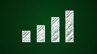 hücre ağa, tebeşir ile boyalı sinyal düzeyini bağlanma simgesini çizilmiş animasyon 4 k el