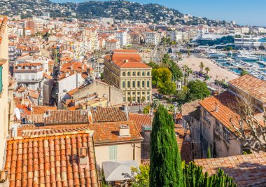Cannes, Fransa'nın panoramik görünüm.