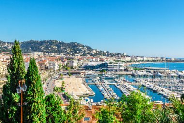 Panoramic view of Cannes, France. clipart