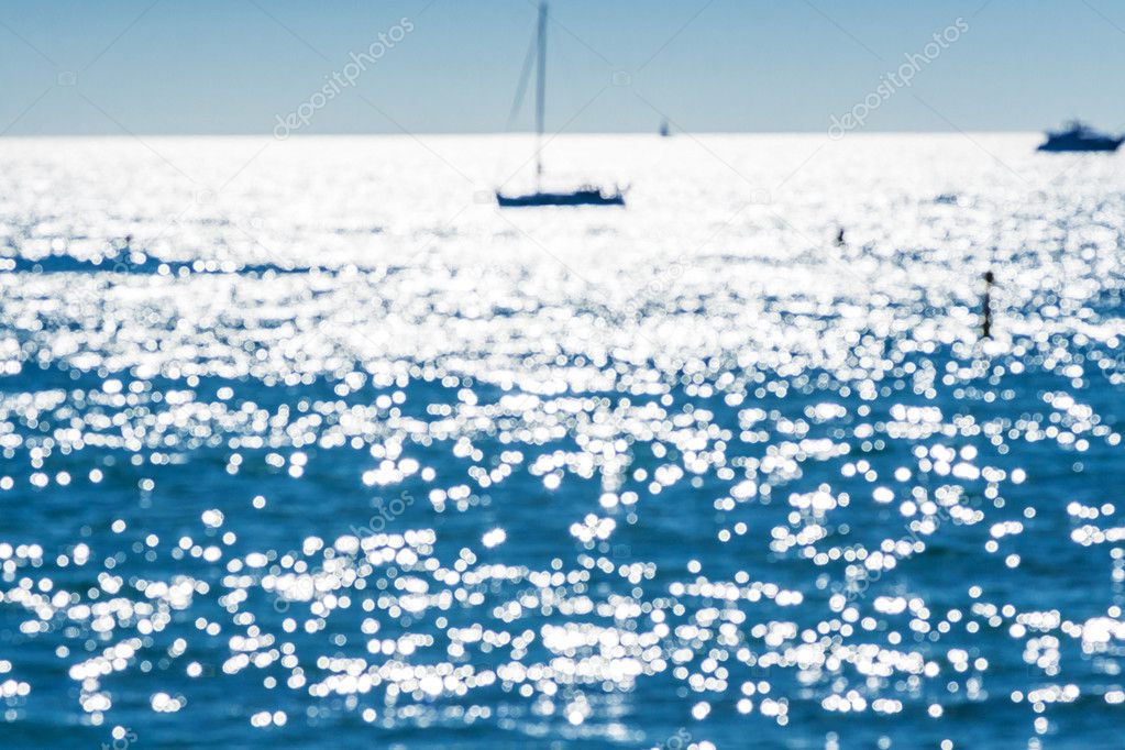 View of beautiful landscape: sea and sunny sky
