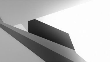 3D çizim, soyut kompozisyon