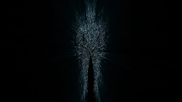 uzayda bir insan silüeti atlamak