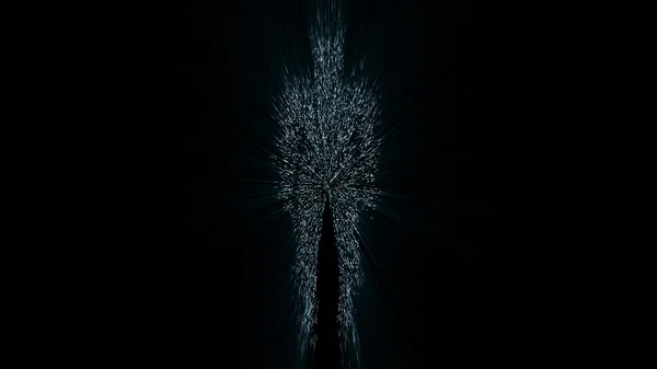 uzayda bir insan silüeti atlamak