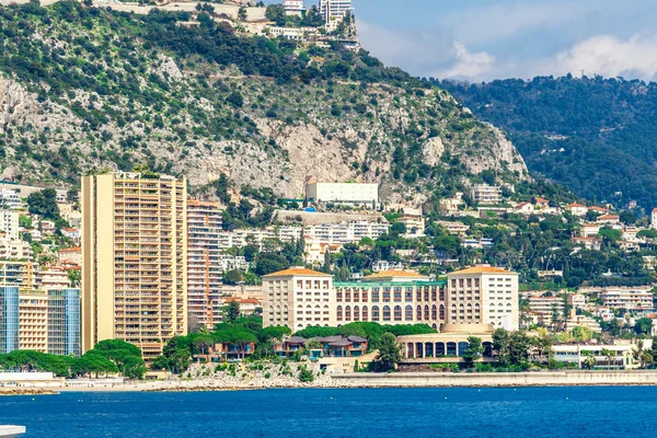 Paisaje urbano de Mónaco y Port Hercule — Foto de Stock