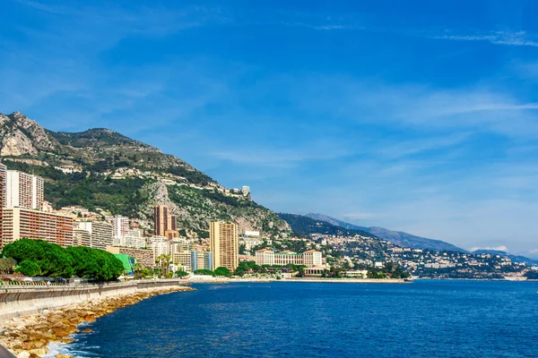 Cityscape of Monaco and Port Hercule — Stock Photo, Image