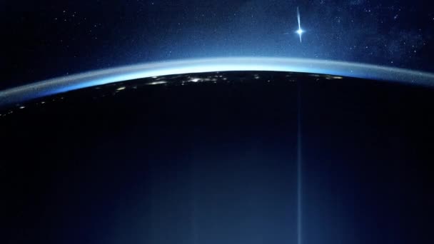 Вид на Землю из космоса — стоковое видео