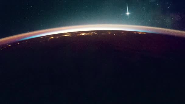 Vista sobre la Tierra desde el espacio — Vídeos de Stock