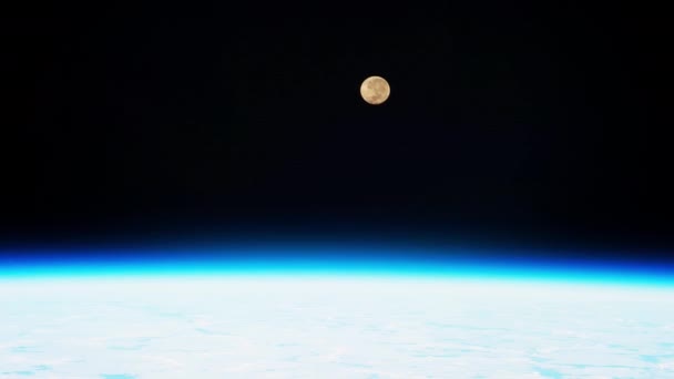 Vista sobre la Tierra desde el espacio — Vídeos de Stock