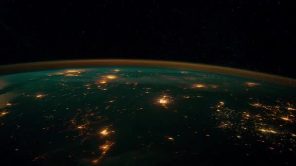 Vista sobre la Tierra desde el espacio — Vídeo de stock