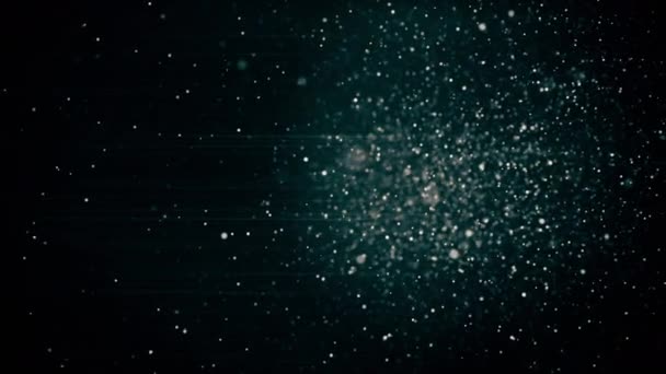 Verschwommene und glühende Teilchen — Stockvideo