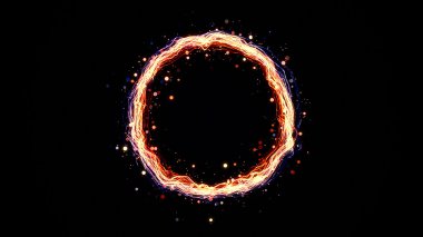 parlayan parçacık yüzük