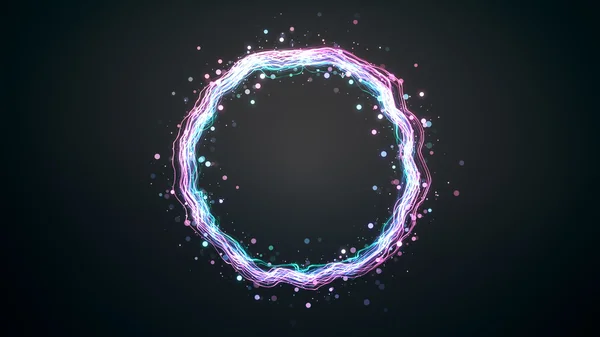 Gloeiende deeltjes ring — Stockfoto