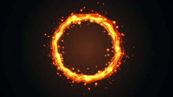 Zářící kruh částic — Stock fotografie