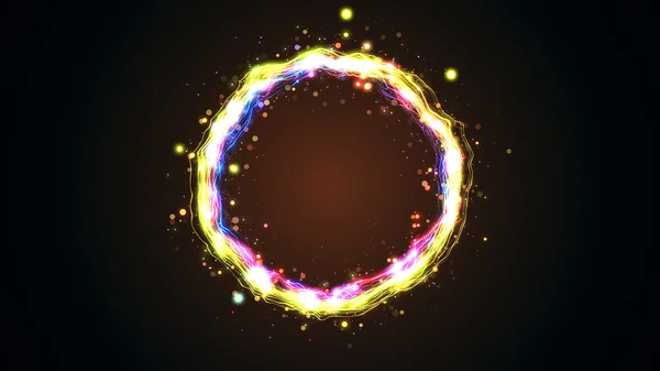 Zářící kruh částic — Stock fotografie