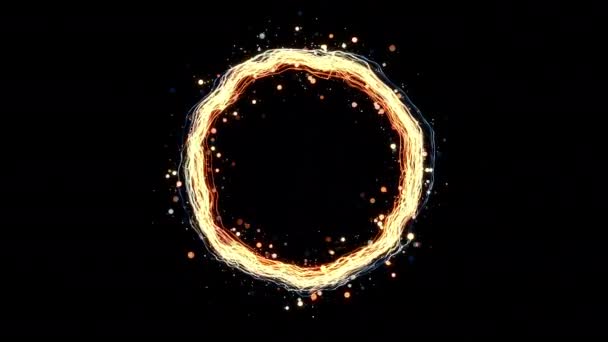 Glowing particle ring — Stock Video