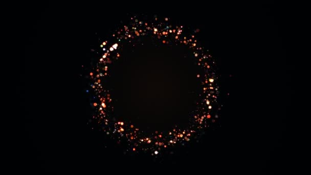 Glowing particle ring — Stock Video