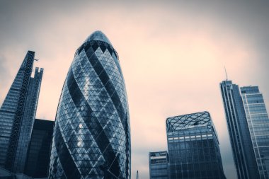 London, Büyük Britanya (İngiltere) - 4 Mayıs 2014: havadan görünümü thames ve Londra City