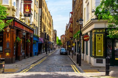 Soho sokaklarda Londra, Birleşik Krallık (İngiltere) - 4 Mayıs 2014: