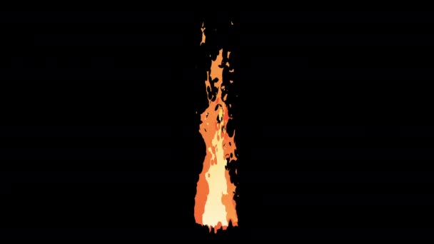 Animación de la quema de fuego — Vídeo de stock