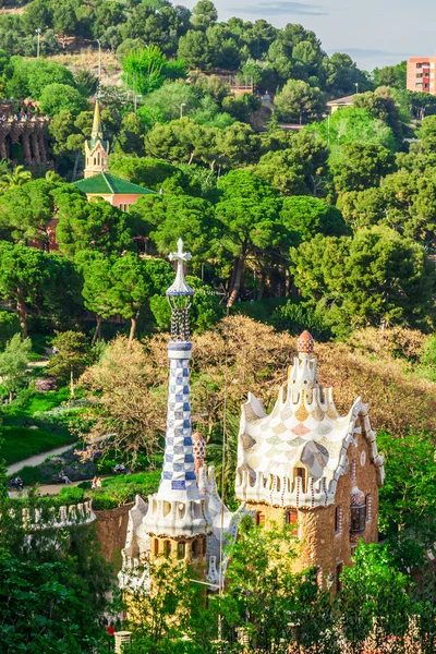 Park Guell door architect Antoni Gaudi in Barcelona — Stockfoto