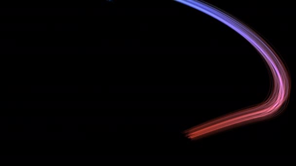 Светящиеся волнистые элегантные легкие полосы — стоковое видео