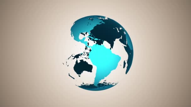 Draaiende globe van de planeet aarde — Stockvideo