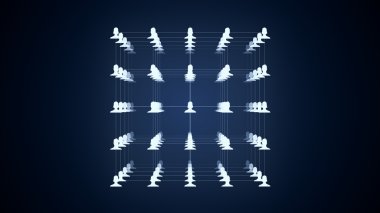 kadın ve erkek bağlı avatarları