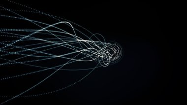 parlak çizgiler salladı