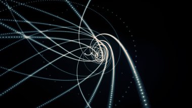 parlak çizgiler salladı