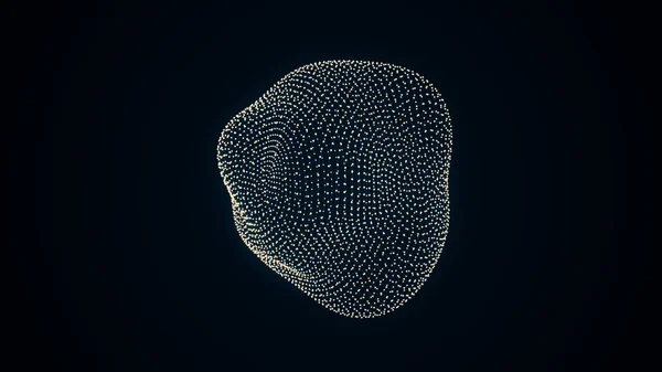 Metamorphose of amorphous shape from dots — Stock Photo, Image