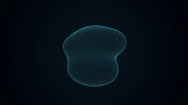 Metamorphose of amorphous shape from dots — Stock Photo, Image