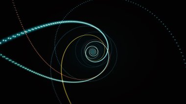 parlak çizgiler salladı