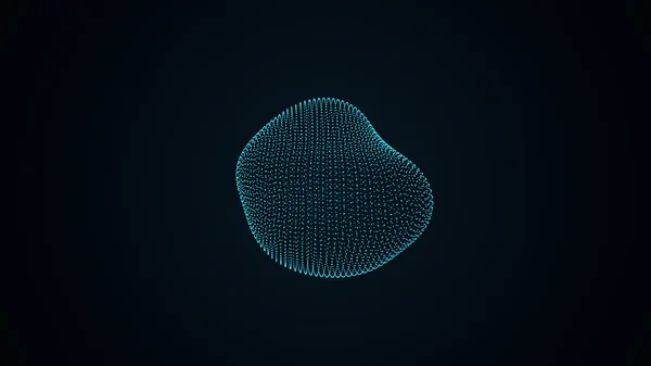 Metamorphose of amorphous shape from dots — Stock Photo, Image