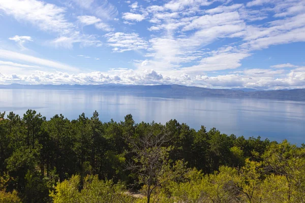 Ohridsee Bei Ohrid Nordmakedonien Blick Von Samuels Festung — Stockfoto