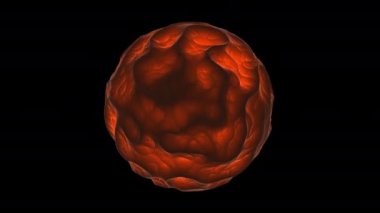 Bilim kurgu 3D gazlı hayali gezegen animasyonu
