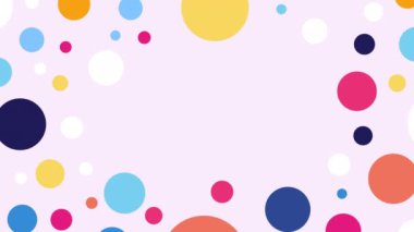 Başlıklar veya giriş için yer değiştirme efekti olan dairelerin soyut deseni