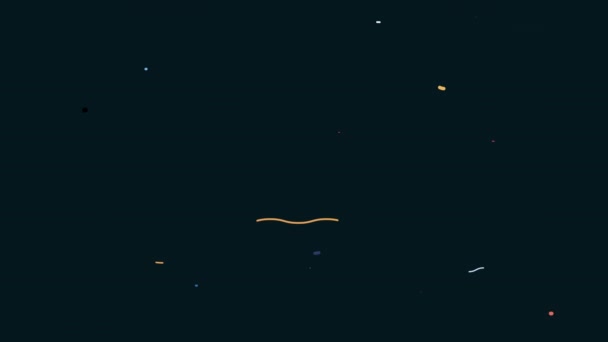 Motion wavy lines in a 2D style animation with liquid wavy effect — Stock Video