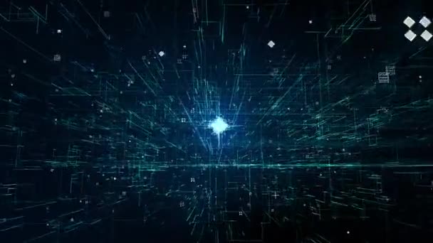 animation science-fiction avec boule d'énergie et bruit numérique, vidéo abstraite 4K.