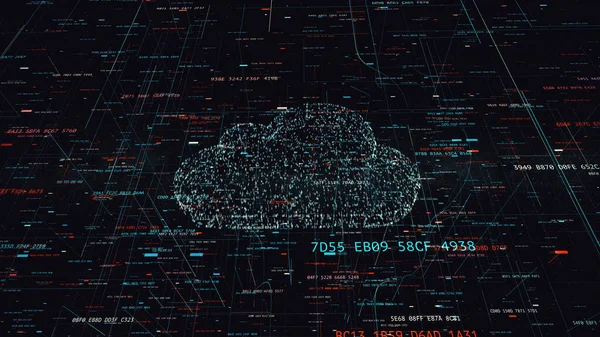Illustration Symbole Technologie Cloud Dans Monde Numérique Moderne Avec Des — Photo