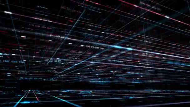 Digitaler Hash-Codes Hintergrund, 3D abstrakte globale digitale Animation — Stockvideo