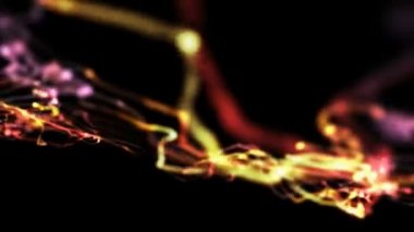 Renkli parçacıkları dalga formu