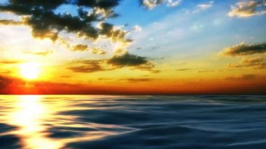 Deniz kıyısında gün batımı