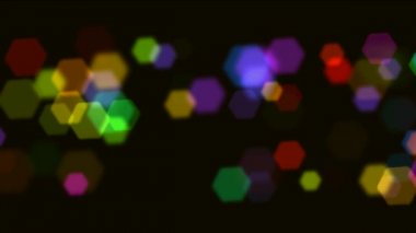 Renkli altıgen bokeh