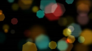 Renkli bokeh altıgenler