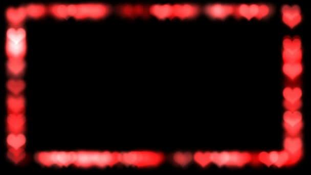 Le cadre des cœurs rouges 