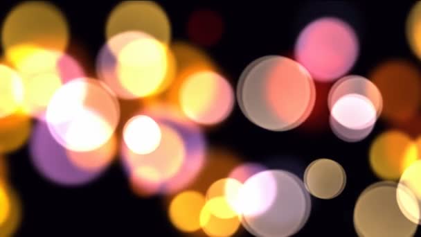 Círculos coloridos de Bokeh — Vídeos de Stock