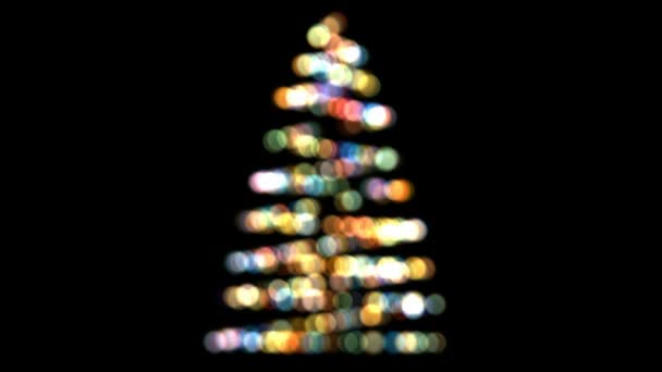 Christmas tree with sparks — Stock Video