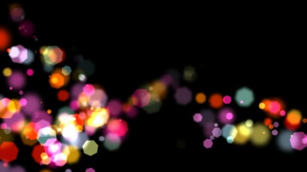 Bokeh esagonale colorato — Video Stock